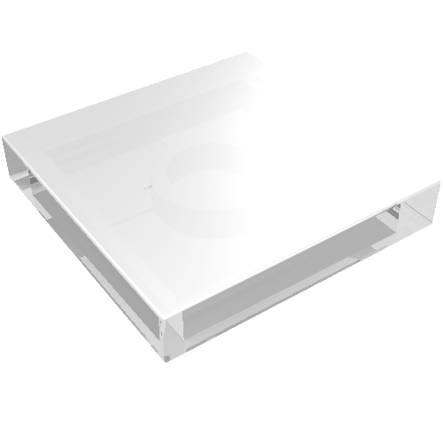 Tile 2 × 2 with Groove Trans-Clear