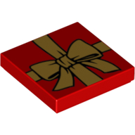 Tile 2 × 2 with Gold Bow Print Rot
