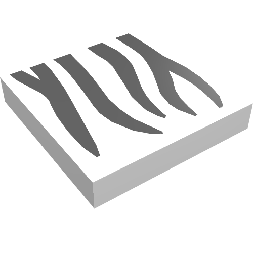Tile 2 × 2 with Safari Print Safari, Zebra, Stripes, Zebra Stripes Weiß
