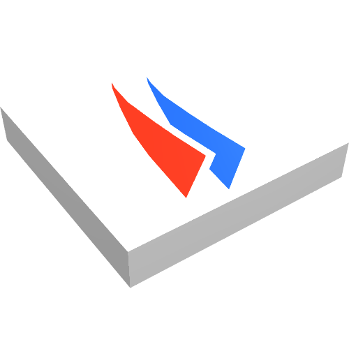 Tile 2 × 2 with Red and Blue Windsurfer Print White