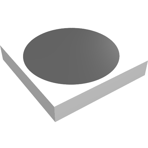 Tile 2 × 2 with Large Black Circle Print White