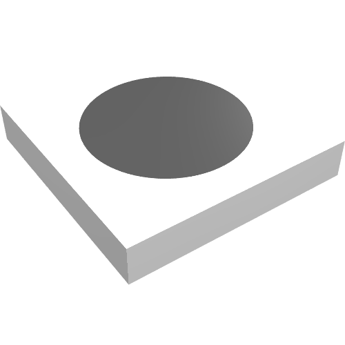 Tile 2 × 2 with Black Small Circle Print Weiß