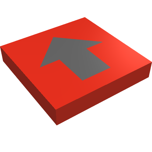 Tile 2 × 2 with Black Wide Arrow Print Red