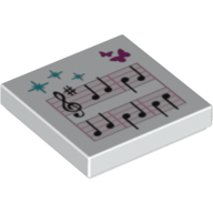 Tile 2 × 2 with Musical Score Print