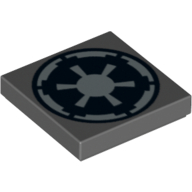 Tile 2 × 2 with SW Imperial Logo Print Dunkelblaugrau