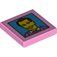 Tile 2 × 2 with Smiling Man Photograph Print Leuchtrosa