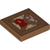 Tile 2 × 2 with Crate with Ribbons print Mittelnougat