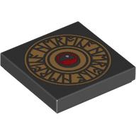 Tile 2 × 2 with Heroica Shield Print Black