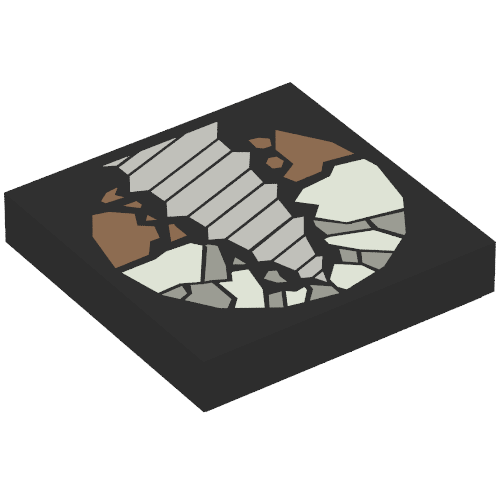 Tile 2 × 2 with Drill Print Black