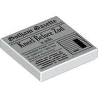 Tile 2 × 2 with Gotham Gazette "Kneel before Zod in Poll" Paper print White