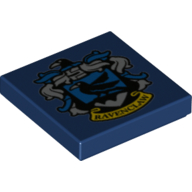 Tile 2 × 2 with Ravenclaw Crest print Dunkelblau