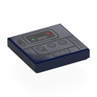 Tile 2 × 2 with GONK Droid Panel print Dunkelblau