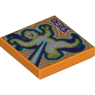 Tile 2 × 2 with Mutate Ray print Orange