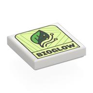 Tile 2 × 2 with BIOGLOW Logo print Weiß