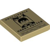 Tile 2 × 2 with 'Undesirable No. 1 Harry Potter' print Tan