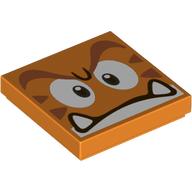 Tile 2 × 2 with Cat Goomba Print Orange