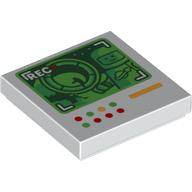 Tile 2 × 2 with Large Display Screen Showing Astronaut, Bionicle Cannon print White