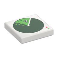 Tile 2 × 2 with Large Round Radar Display print White