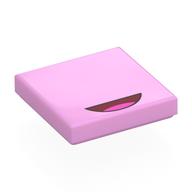 Tile 2 × 2 with Small Mouth Print Bright Pink
