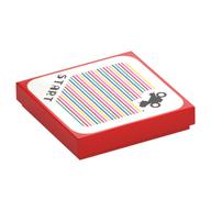 Tile 2 × 2 with 'START', Yoshi Bike and Barcode Print (Sticker) Red