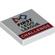 Tile 2 × 2 with FIRST LEGO LEAGUE CHALLENGE Print White