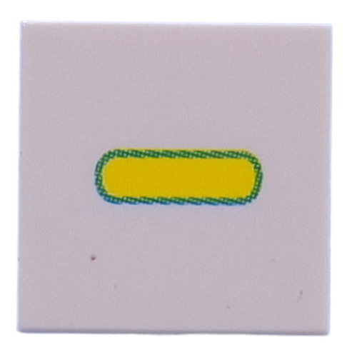 Tile 2 × 2 with Yellow '-' print White