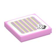 Fliese 2 × 2 mit Para-Biddybud und Strichcode (bedruckt) (Sticker)