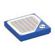 Tile 2 × 2 with Speech Bubble with '!' and Barcode Print (Sticker)