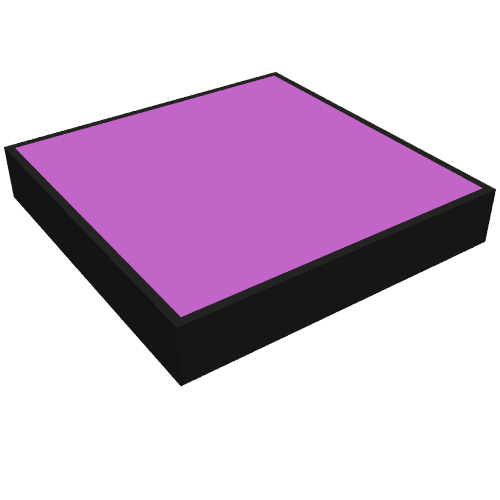 Tile 2 × 2 with Purple Square print Schwarz