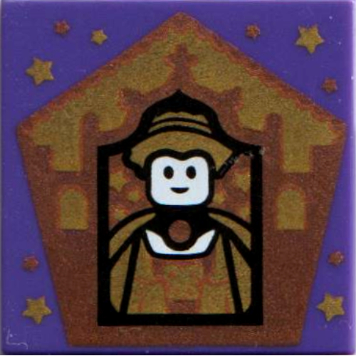 Tile 2 × 2 with Wizard Card Helga Hufflepuff print Dark Purple
