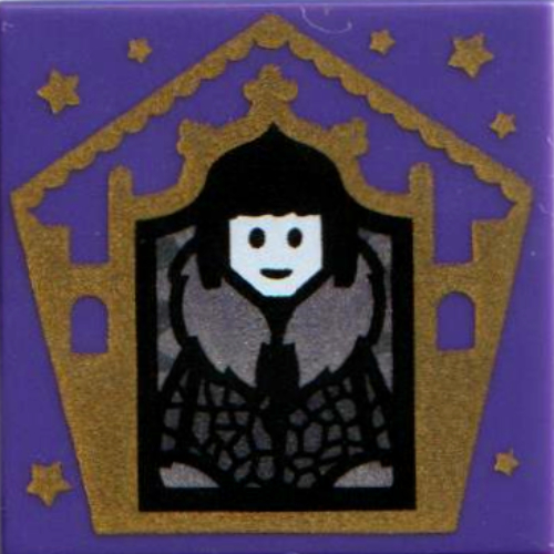 Tile 2 × 2 with Wizard Card Olympe Maxime print Dunkellila