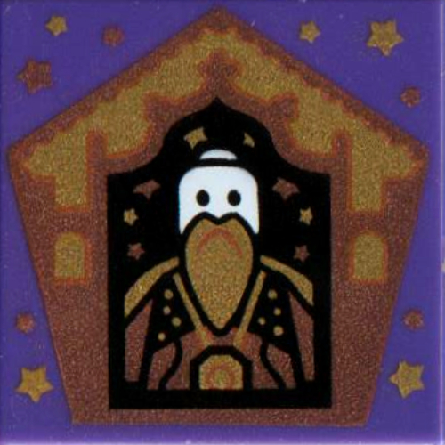 Tile 2 × 2 with Wizard Card Salazar Slytherin print Dark Purple