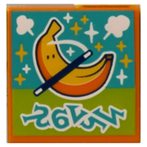 Tile 2 × 2 with Random Transformer print (43110-1) Orange