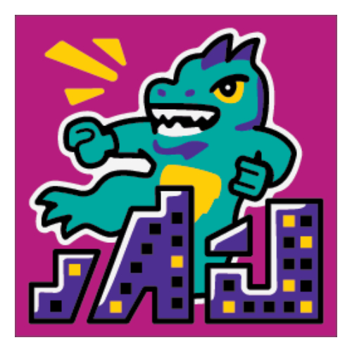 Tile 2 × 2 with Lizard Suit print Magenta