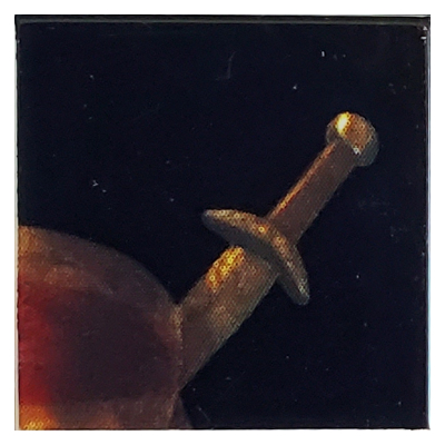 Tile 2 × 2 with Pirates of the Caribbean Mosaic Sword Handle print White