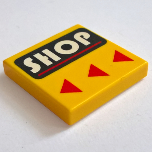 Tile 2 × 2 with Shop Print Yellow