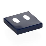 Tile 2 × 2 with Two White Ovals (Bob-Omb Eyes) Print Dark Blue