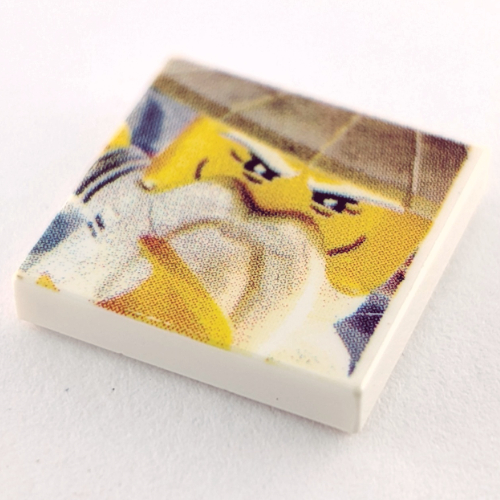 Tile 2 × 2 with Master Wu Face print White