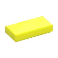 Fliese 1 × 2 mit Rille Leuchtgelb