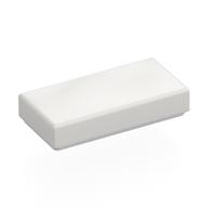 Tile 1 × 2 with Groove White