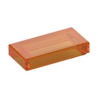Tile 1 × 2 with Groove Trans-Orange