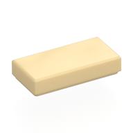 Tile 1 × 2 with Groove Tan