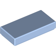 Fliese 1 × 2 mit Rille Leuchtendes Hellblau