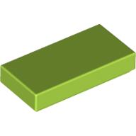 Tile 1 × 2 with Groove Lime