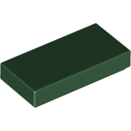 Fliese 1 × 2 mit Rille Dunkelgrün