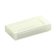 Fliese 1 × 2 mit Rille Glow In Dark Trans