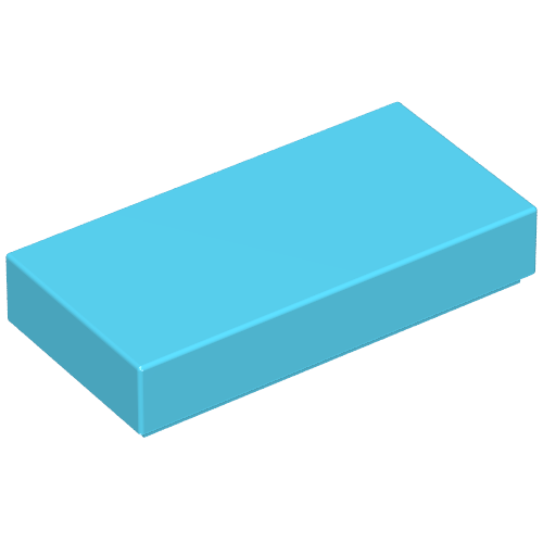 Tile 1 × 2 with Groove Maersk Blue