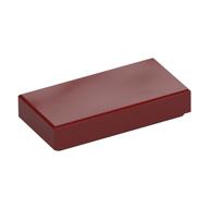 Tile 1 × 2 with Groove Dark Red