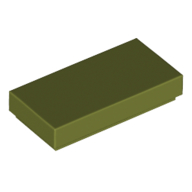 Tile 1 × 2 with Groove Olive Green