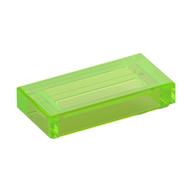 Fliese 1 × 2 mit Rille Transparent-Hellgrün